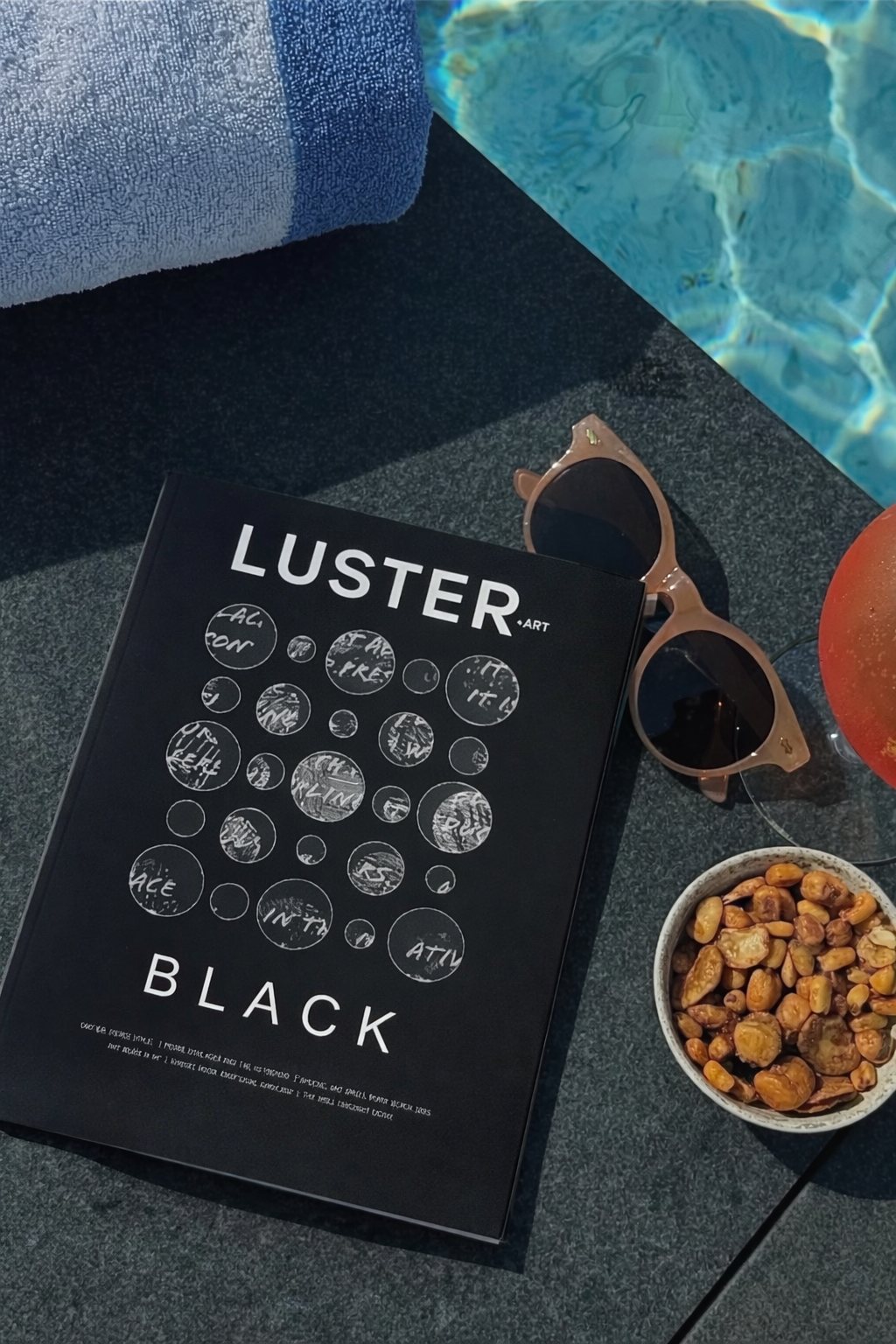 Luster Black cover beside a pool